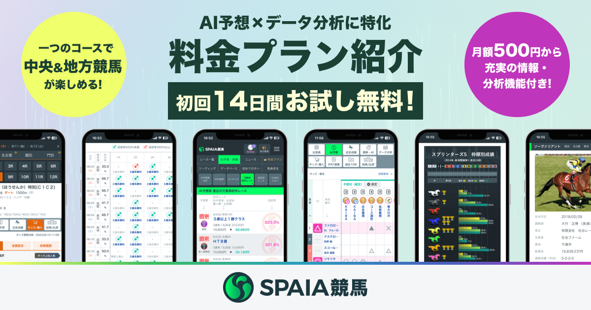 料金プラン｜競馬×AI×データ分析【SPAIA競馬】